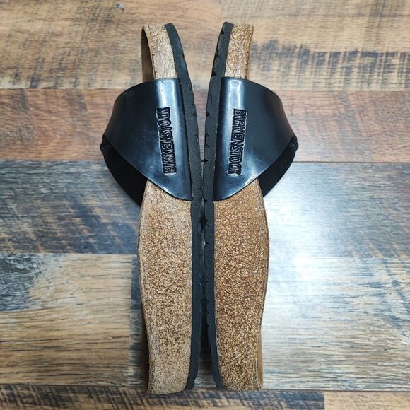 Birkenstock Women's Madrid Black Patent Leather Slide Sandals Size 38EU / 7 US - Picture 5 of 8